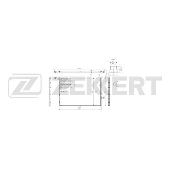 Радиатор охлаждения двигателя MB C-Class (A205 C205 W205 S205) 13- GLC-Class (C253 X253) 15- E