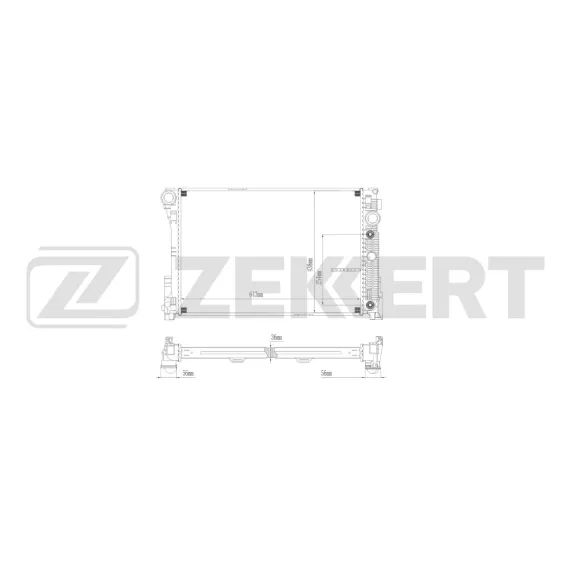 Радиатор охлаждения двигателя MB C-Class (C204 W204 S204) 07- GLK-Class (X204) 08- E-Class (A207 C