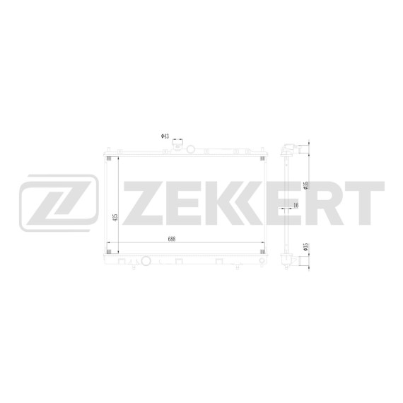 Радиатор охлаждения двигателя Mitsubishi Airtrek 02-