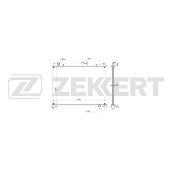 Радиатор охлаждения двигателя Mitsubishi Pajero III IV 00-