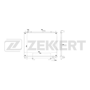 Радиатор охлаждения двигателя Mitsubishi Pajero III IV 00-