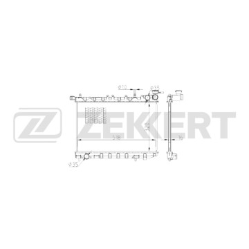 Радиатор охлаждения двигателя Nissan Almera (N15) 95-