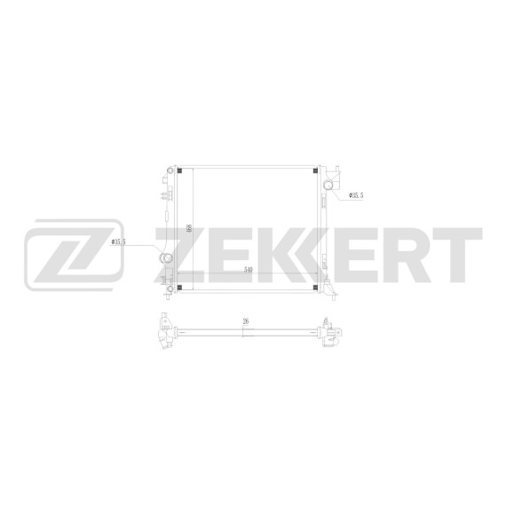 Радиатор охлаждения двигателя Nissan Qashqai (J11) 13- X-Trail (T32_) 14- Renault Espace V 15- Ka