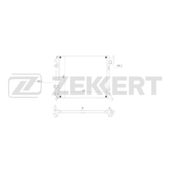 Радиатор охлаждения двигателя Nissan Qashqai (J11) 13- X-Trail (T32_) 14- Renault Espace V 15- Ka