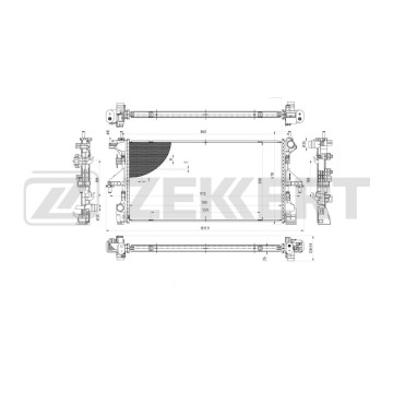 Радиатор охлаждения двигателя Peugeot Boxer 06- Citroen Jumper (250) 06- Fiat Ducato (250_) 06-