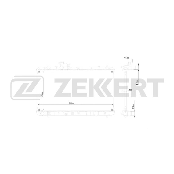 Радиатор охлаждения двигателя Suzuki SX4 (EY GY RW) 06- Fiat Sedici (189_) 06-