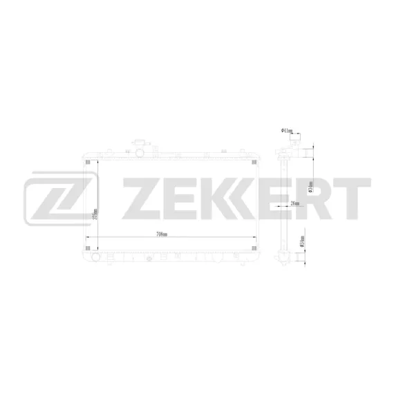 Радиатор охлаждения двигателя Suzuki SX4 (EY GY RW) 06- Fiat Sedici (189_) 06-