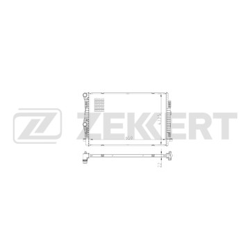 Радиатор охлаждения двигателя VW Golf VII VIII 12- Passat VIII 14- Skoda Octavia III IV 12- Sup