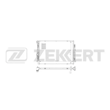 Радиатор охлаждения двигателя VW Golf VII VIII 12- Passat VIII 14- Skoda Octavia III IV 12- Sup