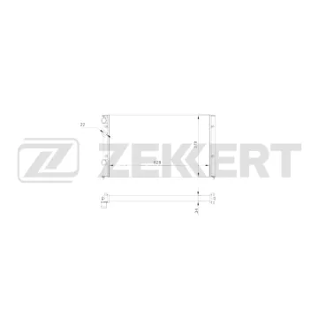 Радиатор охлаждения двигателя VW Polo III 99- Passat III IV 91- Golf III 92- Seat Ibiza II 98-