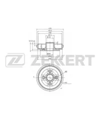 Барабан торм. задн. Agila A 00- Suzuki Wagon R+ (MM) 00- (без ABS)