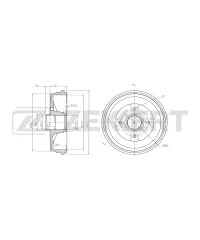 Барабан тормозной Nissan Note (E11 NE11) 06- Micra (K12) 02- (с покрытием)