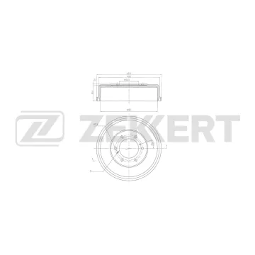 Барабан тормозной Nissan Pathfinder (R50) 95- Pick Up (D21/22) 96- Navara (D22) 01-