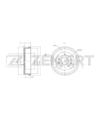 Барабан тормозной Renault Duster 07- Dacia Duster 10- (с покрытием)