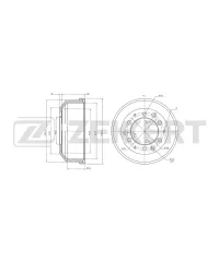 Барабан тормозной задний GAZ Gazelle Next (A6_ A2_ A3_) 12- Gazelle (2705 3302 3221) 93-