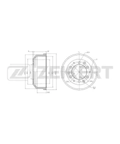 Барабан тормозной задний GAZ Gazelle Next (A6_ A2_ A3_) 12- Gazelle (2705 3302 3221) 93-