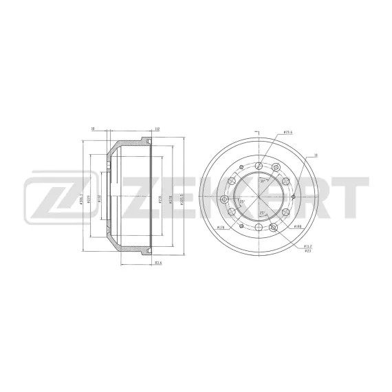 Барабан тормозной задний GAZ Gazelle Next (A6_ A2_ A3_) 12- Gazelle (2705 3302 3221) 93-