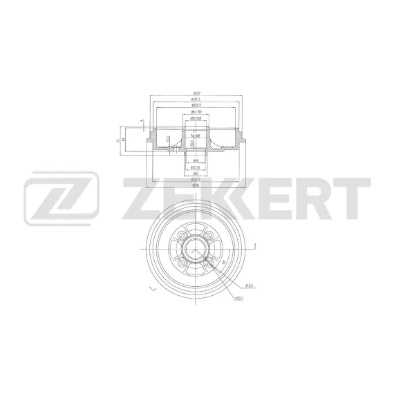 Барабан тормозной задний Nissan Note (E12) 13-