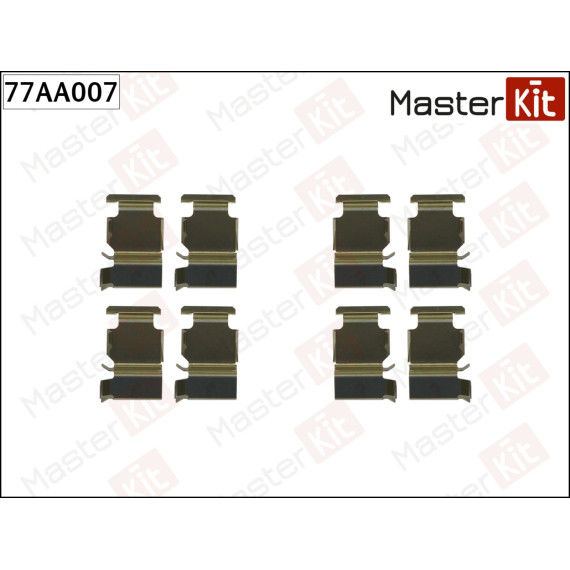 77AA007 Комплект установочный тормозных колодок Toyota LAND CRUISER PRADO (_J12_) 2002 - 2010