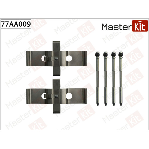 77AA009 Комплект установочный тормозных колодок VW TOUAREG (7LA 7L6 7L7) 2002 - 2013 TOUAREG (7P5