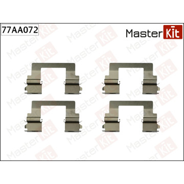 77AA072 Комплект установочный тормозных колодок Toyota MATRIX (_E13_) 2002 - 2007
