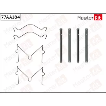 77AA184 Комплект установочный тормозных колодок Kia RIO (DC_) 2000 - 2005