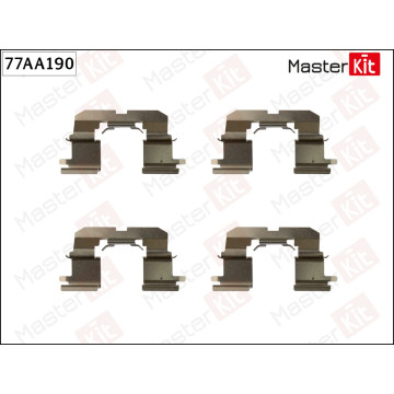 77AA190 Комплект установочный тормозных колодок Toyota YARIS (_P1_) 1999 - 2005