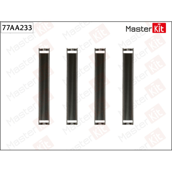 77AA233 Комплект установочный тормозных колодок Mercedes-Benz M-CLASS (W163) 1998 - 2005