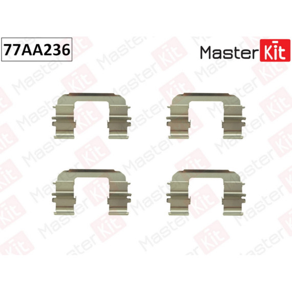 77AA236 Комплект установочный тормозных колодок Chevrolet LACETTI (J200) 2003 -