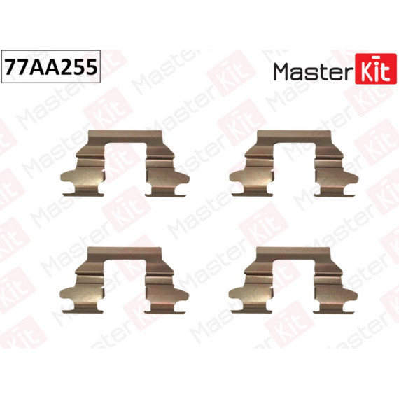 77AA255 Комплект установочный тормозных колодок Nissan MURANO II (Z51) 2007 - 2014