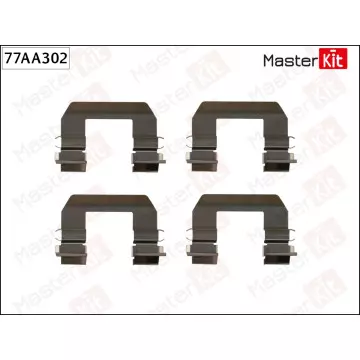 77AA302 Комплект установочный тормозных колодок Kia CERATO (LD) 2004 -