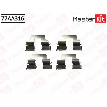 77AA316 Комплект установочный тормозных колодок Volvo S80 II (124) 2006 -