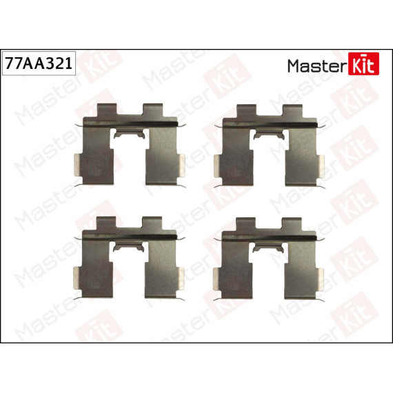 77AA321 Комплект установочный тормозных колодок Hyundai SANTA F? II (CM) 2005-2012