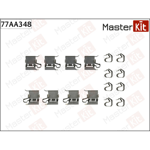 77AA348 Комплект установочный тормозных колодок Mazda 6 (GJ GL) 2012 -