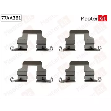 77AA361 Комплект установочный тормозных колодок Audi A4 (8K2 B8) 2007 - 2015