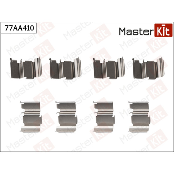 77AA410 Комплект установочный тормозных колодок Mitsubishi PAJERO IV (V8_W V9_W) 2006 -