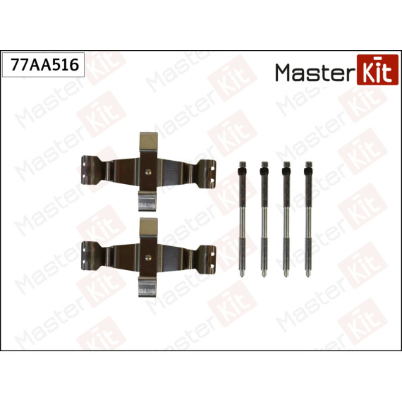 77AA516 Комплект установочный тормозных колодок Audi A6 (4G2 4GC C7) 2010 - 2018