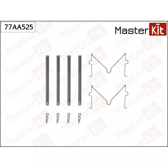 77AA525 Комплект установочный тормозных колодок Mitsubishi PAJERO IV (V8_W V9_W) 2006 -