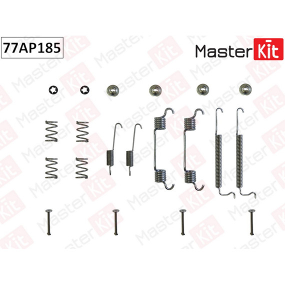 77AP185 Комплект установочный барабанных колодок Opel ANTARA (L07) 2006 - Chevrolet SPARK (M300) 20