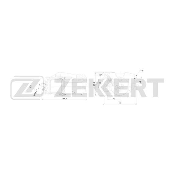 Тормозной суппорт передний левый VW Polo IV V 01- Golf IV-VI 97- Jetta III 05- Audi A3 I II 96-