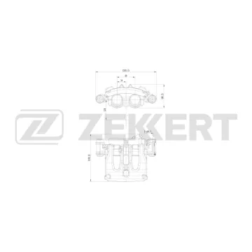Тормозной суппорт передний правый VW Crafter 30-35 06- MB Sprinter 3 5/3/4 6/5-t (906) 06-