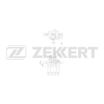 Тормозной суппорт задн. лев. VW Golf VI 08- Jetta III IV 04- Audi A3 II 03- Skoda Octavia (1Z_)