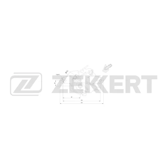 Тормозной суппорт задн. прав. VW Golf V VI 04- Jetta III 04- Audi A3 II 03- TT II 07- Skoda Oct