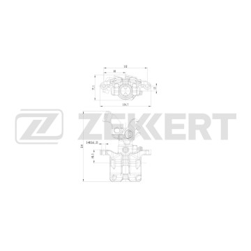 Тормозной суппорт задний левый Mazda 6 I II 02-