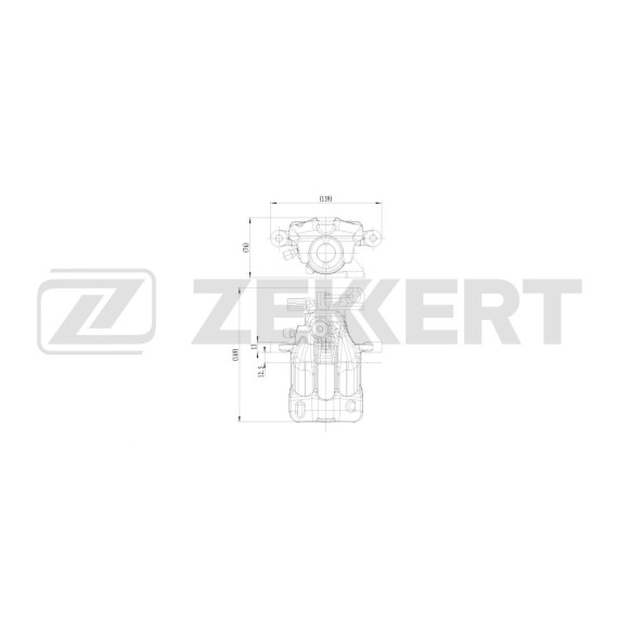 Тормозной суппорт задний левый Mitsubishi Carisma 95- Volvo S40 98- V40 98-