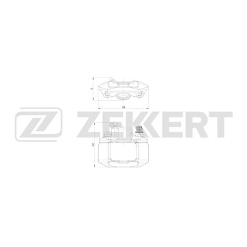 Тормозной суппорт задний левый Mitsubishi Pajero III 00- Pajero Sport I-III 98-