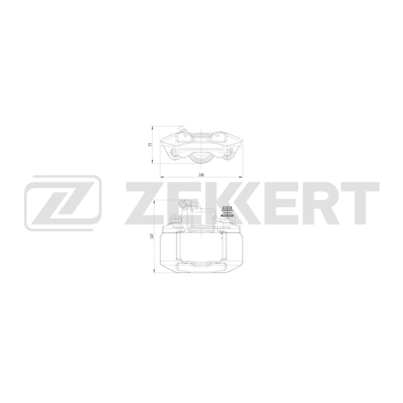 Тормозной суппорт задний левый Mitsubishi Pajero III 00- Pajero Sport I-III 98-