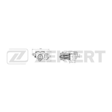 Тормозной суппорт задний левый Opel Astra G H 97- Meriva A 03-