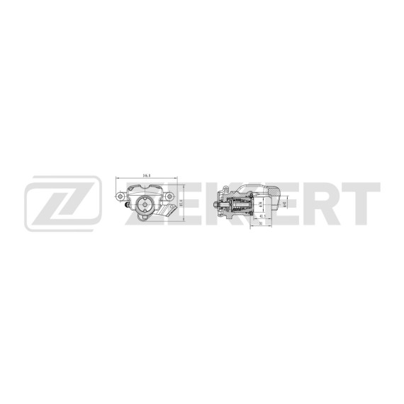 Тормозной суппорт задний левый Opel Astra G H 97- Meriva A 03-