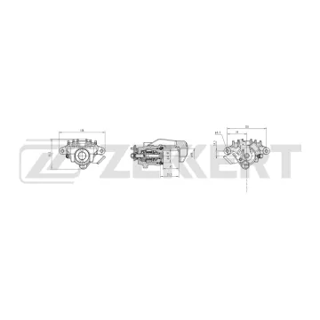 Тормозной суппорт задний левый VW Golf IV 99- Bora 98-